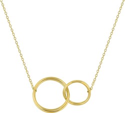 Collier plaqu or double cercle 132371