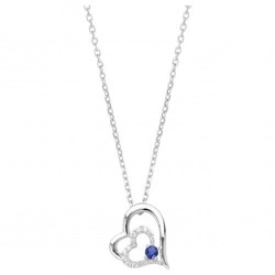 Collier argent rodhi coeur oxyde
