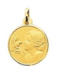 Mdaille ange plaqu or