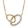 COLLIER PL OR 2 OVALES ENTREMELES OXYDES BLANCS SERTIS 