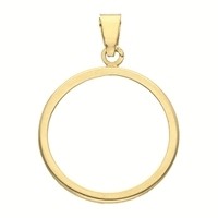 Pendentif entourage pice 20 F Or jaune 18 carats