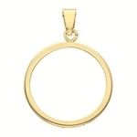 Pendentif entourage pice 20 F Or jaune 18 carats