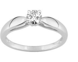 Bague solitaire argent oxyde