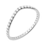 BAGUE ARGENT RHODI RAIL OXYDES BLANCS  