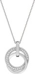 Collier argent rhodi oxyde de zirconium