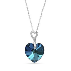 Collier Tender Heart argent rhodi