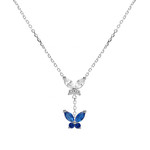 Collier argent papillon