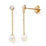 BO OR JAUNE PENDANT PERLE OZ N11353 9k