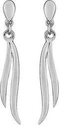 Boucles d'oreilles pendante argent rhodi