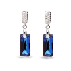 Collier femme Spark cristal swarovski bleu