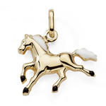 PENDENTIF PETIT CHEVAL OR JAUNE 9K