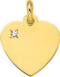 Pendentif plaqu coeur oxyde