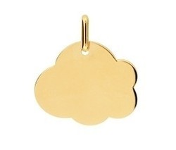 Pendentif  graver forme nuage Or jaune 9 carats