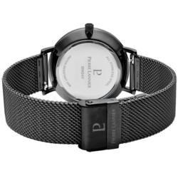 Montre Homme INTI Cadran Noir Bracelet Acier milanais Noir