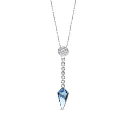 Collier Diamond Dart argent rhodi