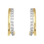 Boucles d&#039;oreilles bicolore oxydes 