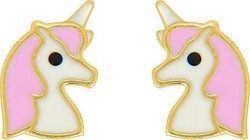 Boucles d'oreilles licorne or jaune 9K8573V