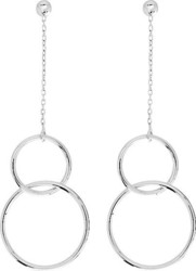 Boucles d'oreilles pendante or blanc 9K3676GR