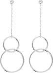 Boucles d&#039;oreilles pendante or blanc 9K3676GR