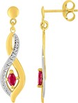 Boucles D&#039;oreilles Pendantes Rubis bicolore 39SA714BR