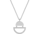 collier argent rhodie et oxydes de zirconium