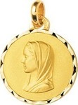 Mdaille vierge  or jaune 9 carats