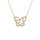 collier plaqu or papillon 