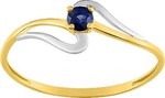 Bague or jaune Saphir +Rhodium 09PO41BS