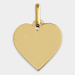 Pendentif coeur or jaune P1480