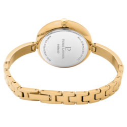 Montre Femme PRETTY Cadran Blanc Bracelet Acier Dor