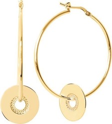 BOUCLES D'OREILLES PLAQUE OR