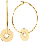 BOUCLES D&#039;OREILLES PLAQUE OR 