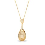 Collier Dainty Drop plaqu or