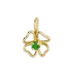 pendentif trfle or jaune 18 carats