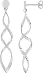 Boucles d'oreilles pendante argent rhodi