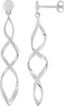 Boucles d&#039;oreilles pendante argent rhodi