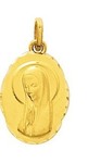 Médaille vierge plaqué or jaune