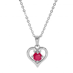 Collier argent coeur