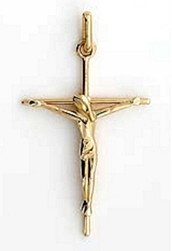 croix christ or jaune 9 carats XK769