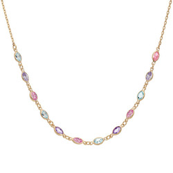 Collier plaqu or tutti fruiti dgrad multicolores ciel