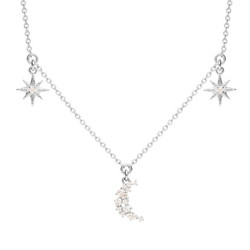 collier argent pampille