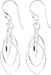 Boucles d'oreilles pendantes argent rhodi