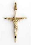 croix christ or jaune 9 carats XK769 