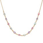 Collier plaqu or tutti fruiti dgrad multicolores ciel