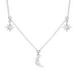 collier argent pampille