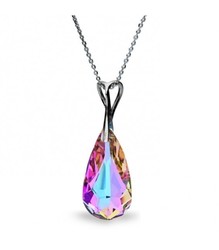 Collier cristal TEARDROP Argent femme