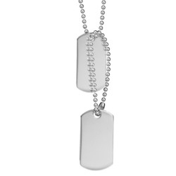 Collier argent 2 plaques GI