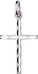 pendentif croix argent rhodi