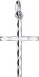 pendentif croix argent rhodié