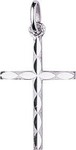 pendentif croix argent rhodi